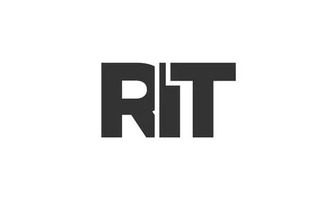 RIT logo design template with strong and modern bold text. Initial based ve.. 스톡 일러스트