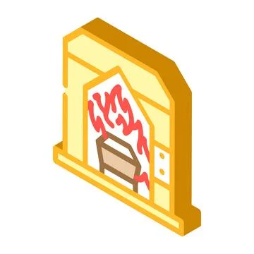Rite of cremation isometric icon vector illustration Stock Illustration