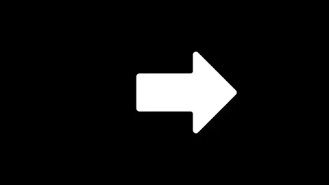 Rite site arrow move 4k animation video with black background Stock Footage 324171996