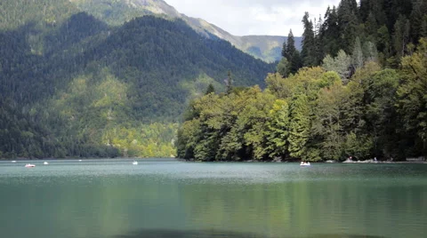 Ritsa Lake Part Stock Footage 68189221