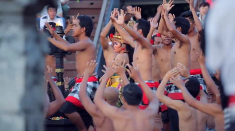 Ritual dances in Bali Stock Footage 48667704