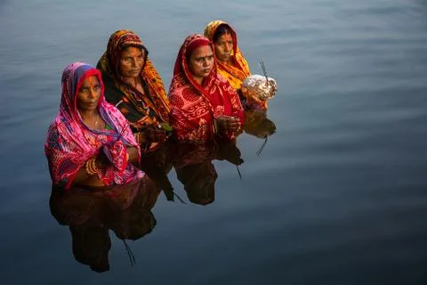RITUALS OF CHHATH Stock Photos