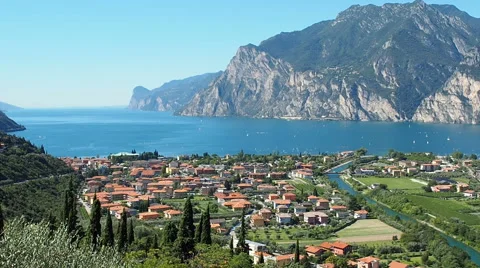 Riva del Garda panoramic view Italy Stock Footage 66720357