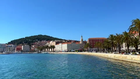 Riva Promenade, Split, Croatia Stock Footage 179085443