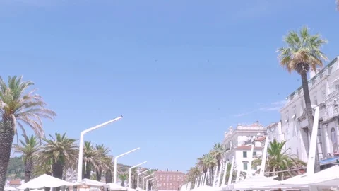 Riva Split, Seaside promenade of Split, Croatia Stock Footage 83667138