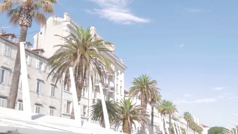 Riva Split, Seaside promenade of Split, Croatia Stock Footage 83667992