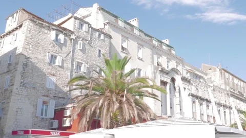 Riva Split, Seaside promenade of Split, Croatia Stock Footage 83668068