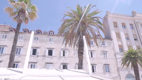 Riva Split, Seaside promenade of Split, Croatia Stock Footage 83668539