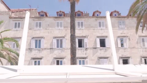 Riva Split, Seaside promenade of Split, Croatia Stock Footage 83767575