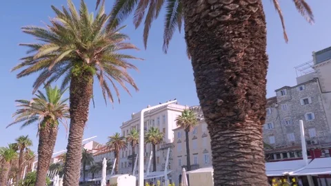Riva Split, Seaside promenade of Split, Croatia Stock Footage 83769517