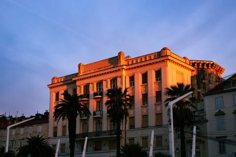 Riva Walk at sunrise. Split Stock Photos