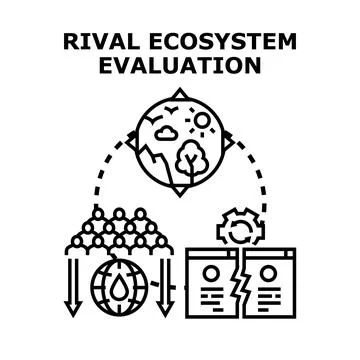 Rival ecosystem evaluation concept vector illustration Stock Illustration