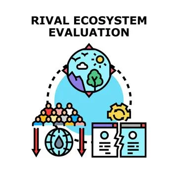 Rival ecosystem evaluation concept vector illustration Stock Illustration