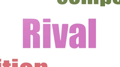 Rival Tag Cloud Animated Isolated On White Video stock 103563003