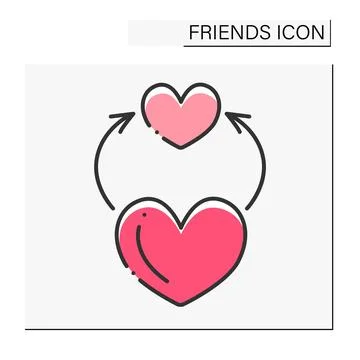 Rivalry color icon Stock Illustration