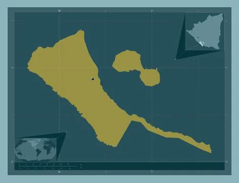 Rivas, Nicaragua. Solid color shape Stock Illustration