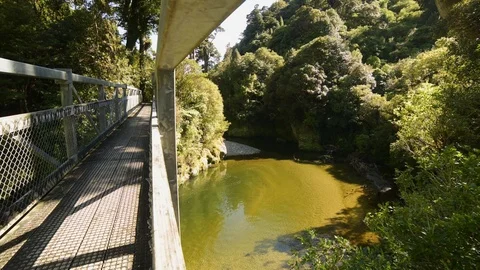 Rivendell bridge walk Stock Footage 120097867