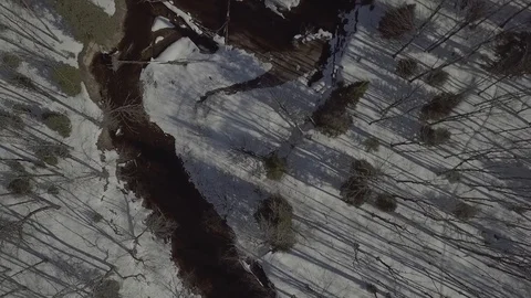 River from above in winter. 스톡 동영상 85558213
