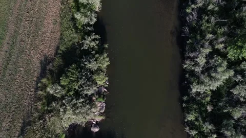 River Aerial Stock Footage 249567833