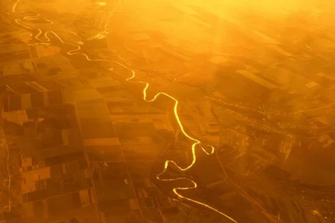 River aerial view Stock Photos