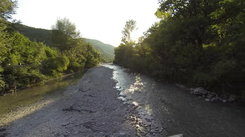 River - aerial view - UAV Stock Footage 40743949