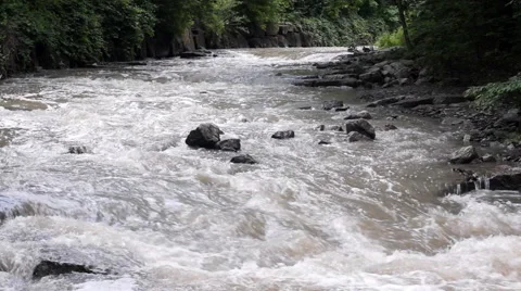 River after heavy Rainfall Stock Footage 51885124