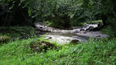 River in Alps Stock Footage 27645620