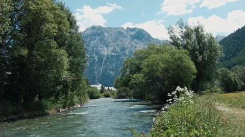 River in Alps Stock Footage 44127863
