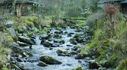 River In Ancient Village 動画素材 63214096