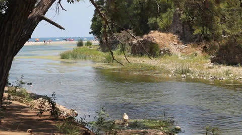 River and Beach Stock Footage 25928326