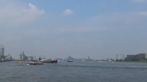 River and boats Stock Footage 110704074
