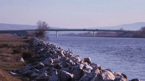 River and bridge Stock Footage 35366715