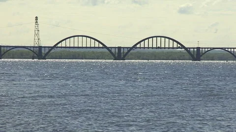 River And Bridge Stock Footage 66311530