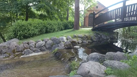 The river and bridge Video stock 91102875