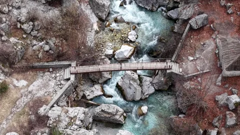 River and a bridge Stock Footage 320077449