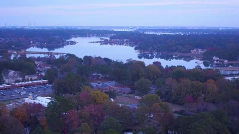 River and bridge at twilight Stock Footage 120180223
