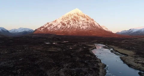River and buachaille Stock Footage 97042409