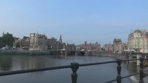 River and buiildings Stock Footage 95722171