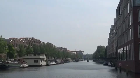 River and buildings Stock Footage 94625087