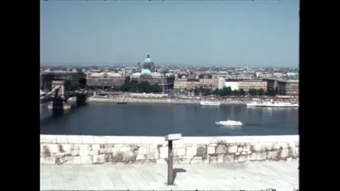 River and Chain Bridge Overview Video stock 278410071