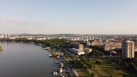 River and the city Stock Footage 135665266