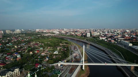 River and city Stock Footage 219593925