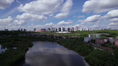 River and city Stock Footage 219842696