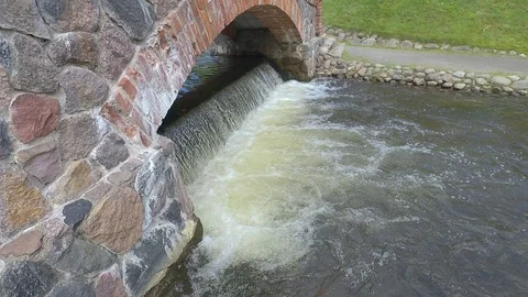 The river and current, waterfall Stock Footage 91102923
