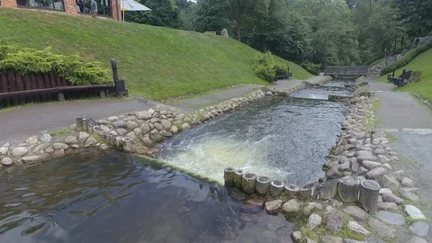 The river and current, waterfall Video stock 91102935