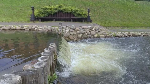 The river and current, waterfall Video stock 91102963