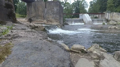 The river and current, waterfall Video stock 91103033