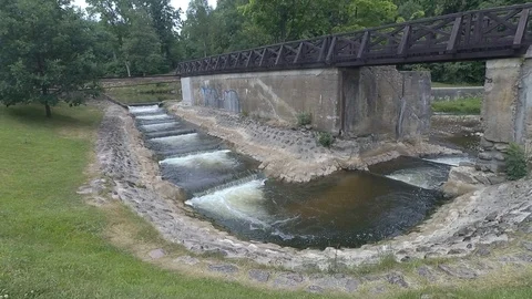The river and current, waterfall Stock Footage 91103058