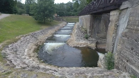 The river and current, waterfall Stock Footage 91103066