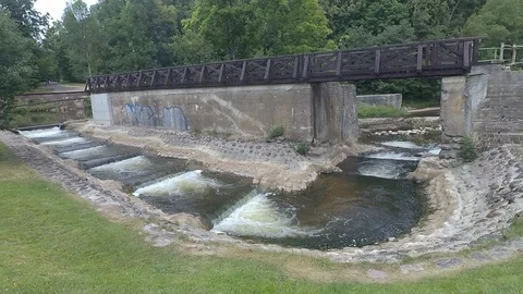 The river and current, waterfall Stock Footage 91103083